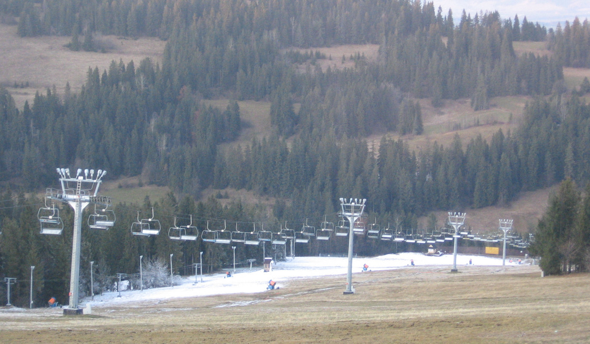 Pierwsze naśnieżanie w Rusiń-Ski