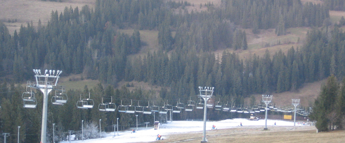 Pierwsze naśnieżanie w Rusiń-Ski