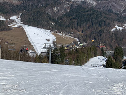 Ośrodek narciarski Cieńków-widok na trasę (fot. P. Tomczyk)