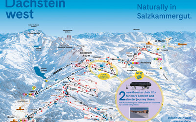 Mapa tras narciarskich Dachstein West