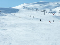 Czerwona trasa przy gondoli Carosello