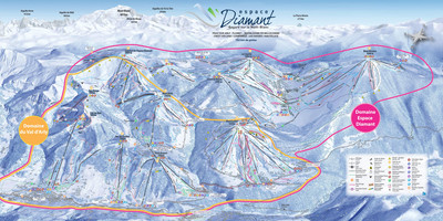Val d'Arly - mapa tras narciarskich