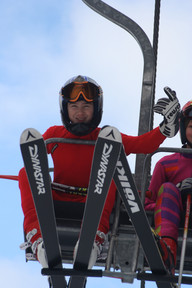 Wjazd krzesełkiem zawodników