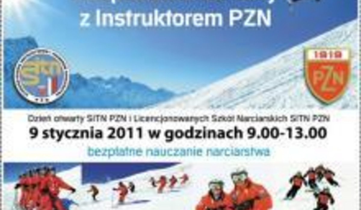 Plakat Bezpiecznie na nartach Plakat Bezpiecznie na nartach