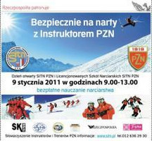 Plakat Bezpiecznie na nartach
