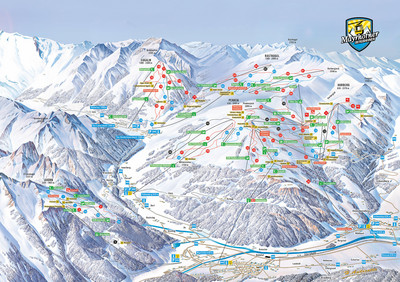 Mayrhofen - mapa tras narciarskich