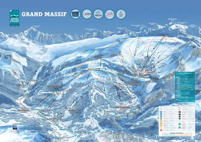 Grand Massif- mapa tras narciarskich