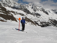 Zjazd z lodowca trasą Wilde Grube