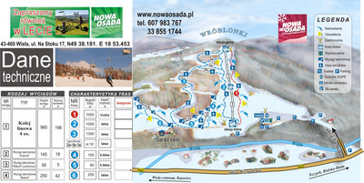 Nowa Osada - mapa tras narciarskich