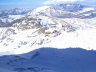 Widok na centrum lodowca z górnej stacji Jandri Express