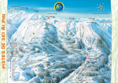 Les Karellis - mapa tras narciarskich