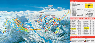 Informacja turystyczna Geilo - mapa tras narciarskich