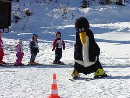 Dzieci w szkółce narciarskiej (fot. wolliballa / freeimages.com)