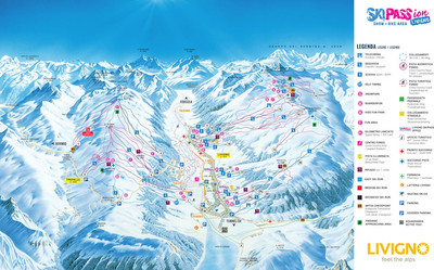 Livigno - mapa tras narciarskich