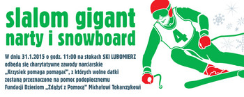 Plakat Krzysiek pomaga pomagać (foto: narty.pl)