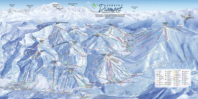 Flumet - mapa tras narciarskich