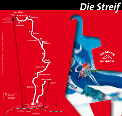 Mapa - Die Streif - Kitzbuehel