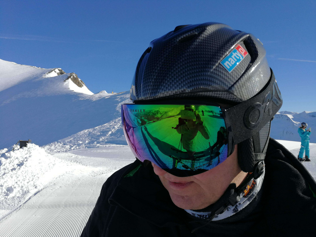 Autor na stokach Davos