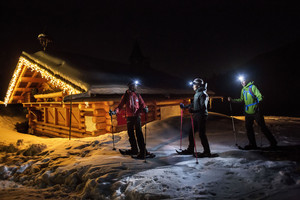 Nocne wędrówki na rakietach śnieżnych - Paganella (foto: L. Catalano Gonzaga)