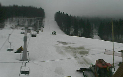 On Stożek kamera na stoku