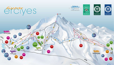 Mapa tras narciarskich Erciyes – Kayseri Turcja