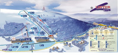 Zagroń - mapa tras narciarskich