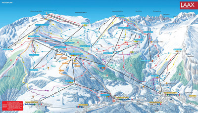 Laax - mapa tras narciarskich