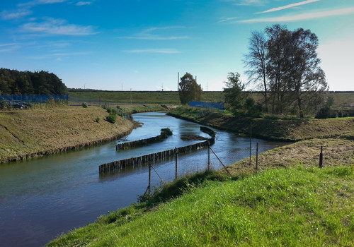 Zapora Jeziora Rybnickiego i rzeka Ruda