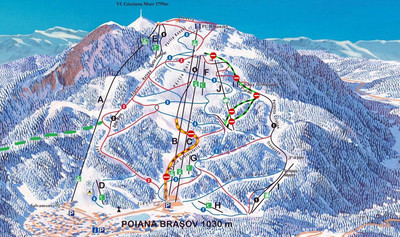 Poiana Brasov - mapa tras narciarskich Poiana Brasov - mapa tras narciarskich