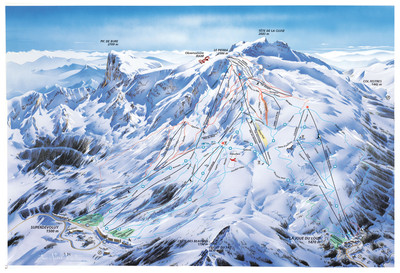 Le Devoluy - mapa tras narciarskich