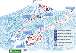 mapa, Pilsko, Korbielów