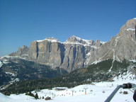 WIDOK NA GRUPPO DEL SELLA Z TRAS ARENY BELVEDERE
