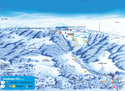 Gubałówka - mapa tras narciarskich