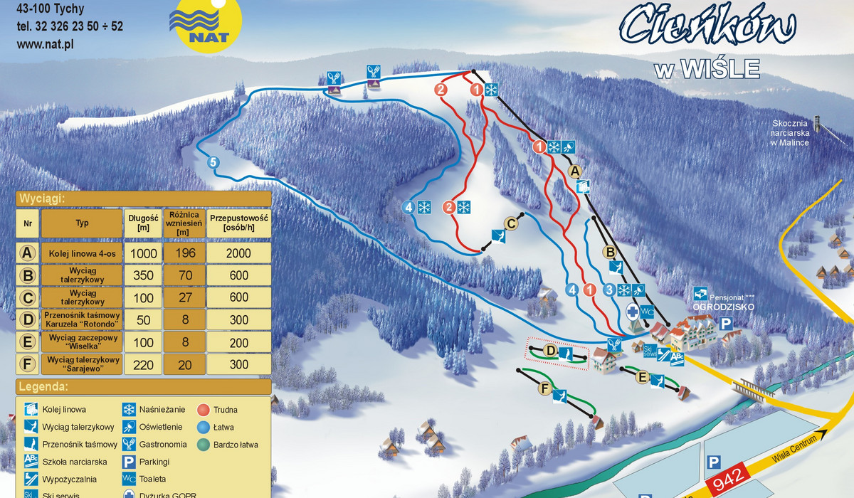 Plan tras i wyciągów