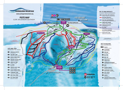 CairnGorm Mountain - mapa tras narciarskich