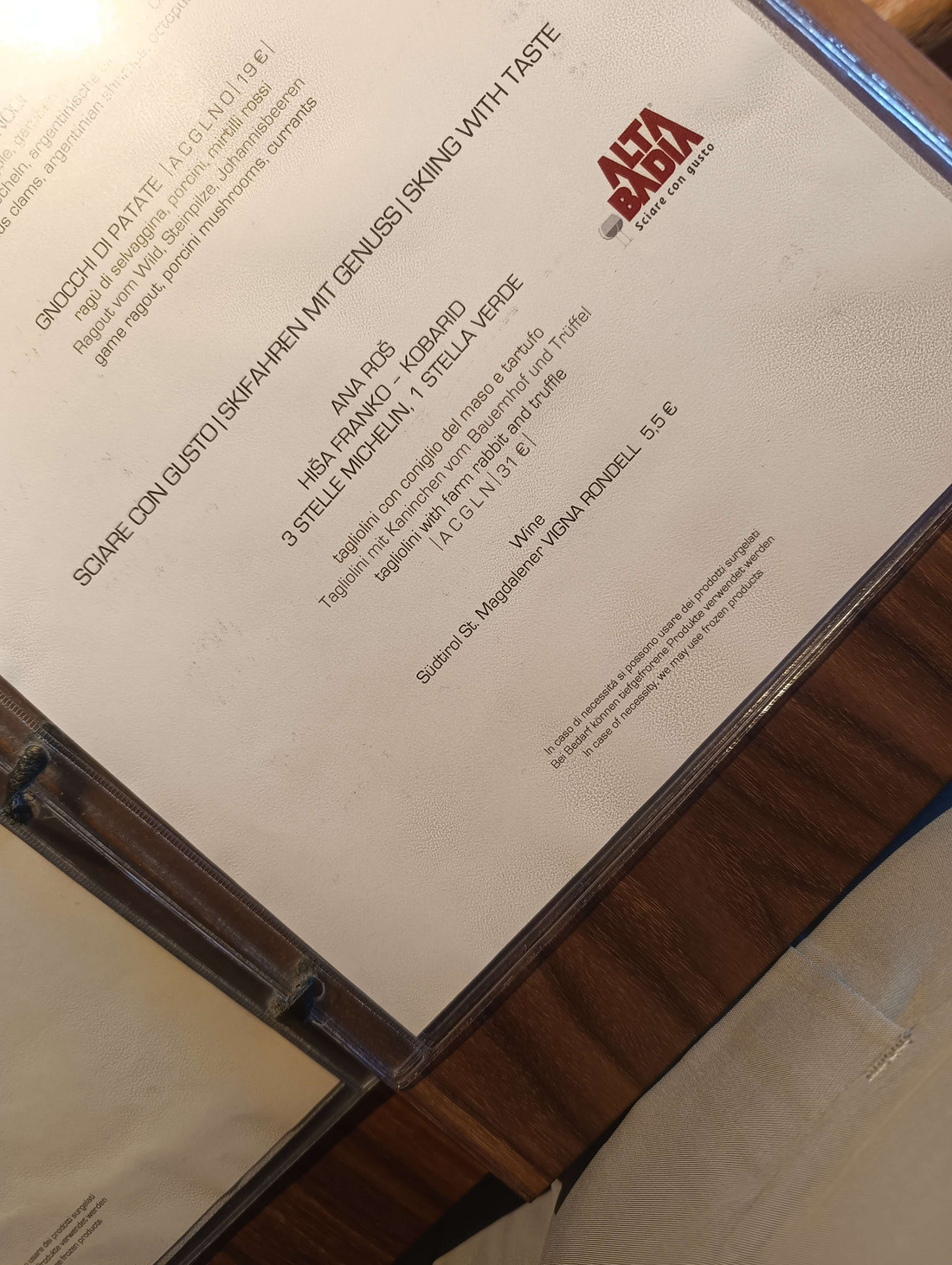 Jimmi Hütte Taglioni z trzema gwiazdkami Michelin  / fot. P. Burda