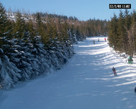 Widok z krzesła na trasę