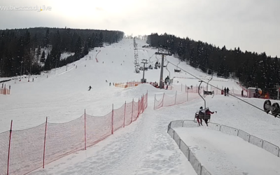 Widik z kamery na stok Laworta w Bieszczdach (źródło: bieszczady.live)