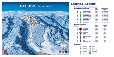 Relax Center Plejsy - mapa tras narciarskich