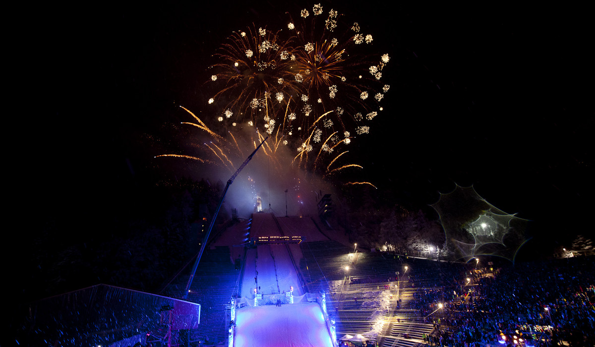 BAS Firework at Bergisel Stadium - Air & Style