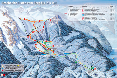 Jenner - Schönau am Königssee - mapa tras narciarskich