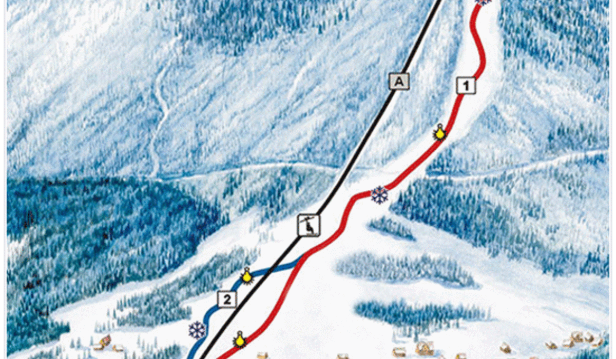 Mosorny Groń plan tras Mosorny Groń plan tras