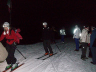 Nocny skitouring, zjazd