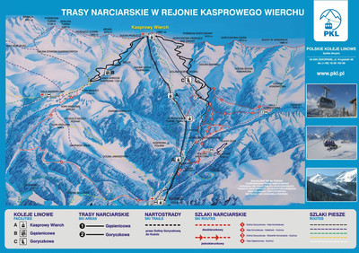 Kasprowy Wierch - mapa tras narciarskich