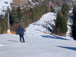 Ośrodek narciarski Cieńków-widok na trasę (fot. P. Tomczyk)