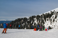 Ski Center Latemar Obereggen- odpoczynek na trasie