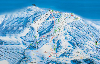 Cerkno mapa tras narciarskich