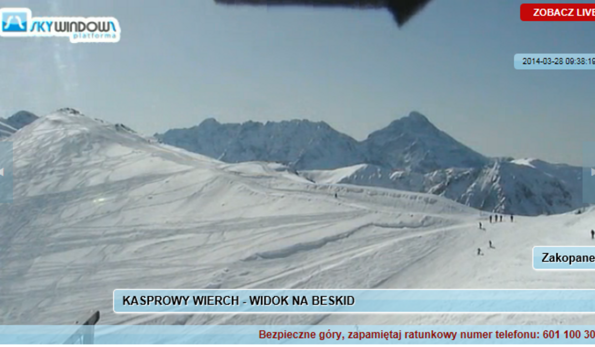 Kasprowy - widok na Beskid (źródło: webcam pkl.pl) Kasprowy - widok na Beskid (źródło: webcam pkl.pl)