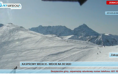 Kasprowy - widok na Beskid (źródło: webcam pkl.pl)