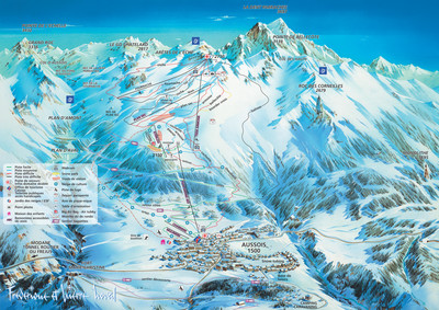 Aussois - mapa tras narciarskich